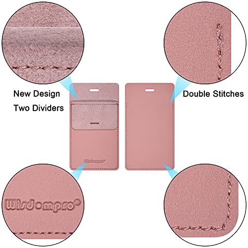 Wisdompro Pocket Protector, 3 Pack PU Leather Heavy Duty Pen Holder Pouch - color: Pink