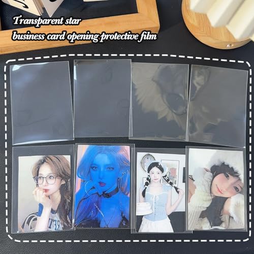 50Pcs/Pack Transparent Ultra Thin Covers Card Film Protector Photocard Popcorn Waterproof DIY Korean Idol Cards Sleeves (64x88mm) - color: 64x88