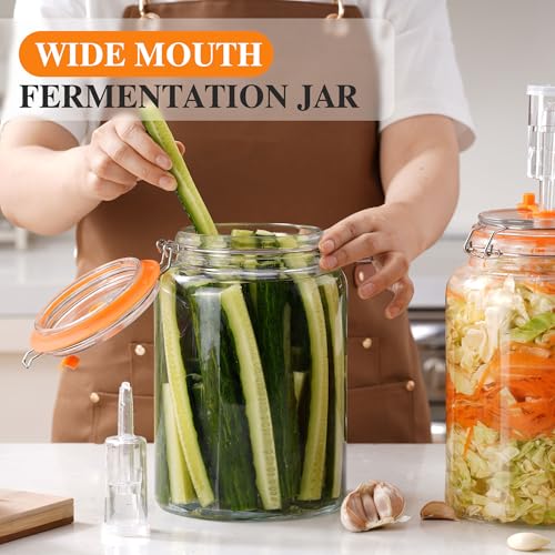 1 Gal Fermentation Kit, Jars, Weights & Airlocks, 2 Pack - size: 1 Gallon