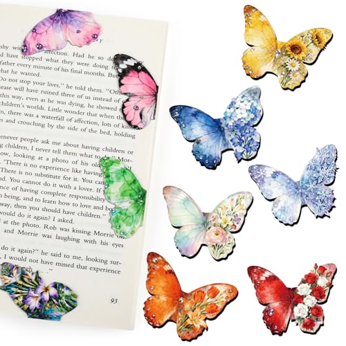 10 Pcs Butterfly Magnetic Bookmarks, Cute Animal Page Markers for Reading - color: Butterfly