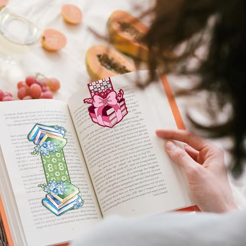 Cute Magnetic Bookmarks, Planner Page Marker, Bookmark Clips - style: Book Lover
