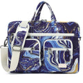 DACHEE Laptop Shoulder Bag for 15 Inch/15.6 Inch Macbook Pro - color: New Blue Marble