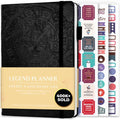 Legend Planner Undated, Weekly & Daily Goal Journal, A5 Black - color: Black (Undated), size: A5 (5.5'' x 8.3'')