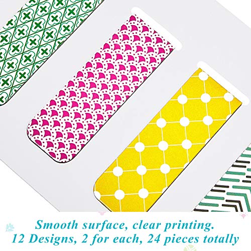 Zonon 24 Pcs Magnetic Bookmarks Cute Colorful Page Markers - style: Cute