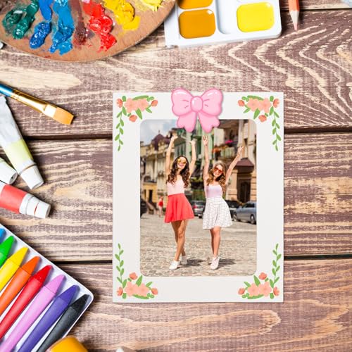 30Pcs 3x4Inch White Paper Photo Frames with String & Clips - color: White, size: 3x4inch