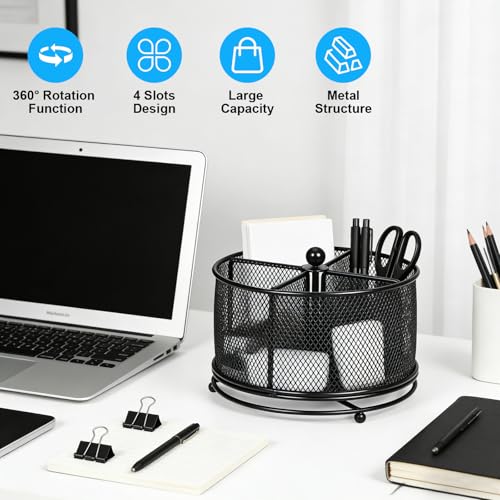 Rotating Pencil Holder for desk,Desk Pen Organizer - color: Circular