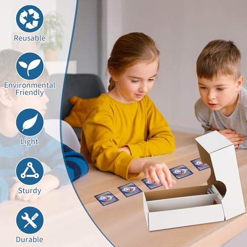 Trading Card Storage Box, 1600 Count Card Storage Boxes, Bulk Cards Storage Box Sports Cards Cases Graded Cardboard Boxes for Basketball Sports Collector (10 Set) - size: 10 Set-1