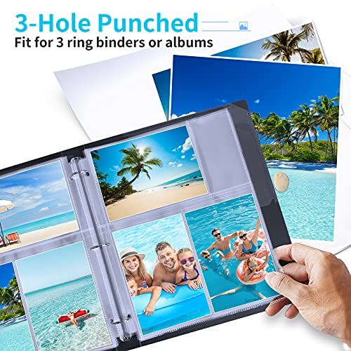 Fabmaker 30 Pack 4x6 Photo Sleeves for 3 Ring Binder, Hold 180 Photos - size: 4x6 inch 3 pocket