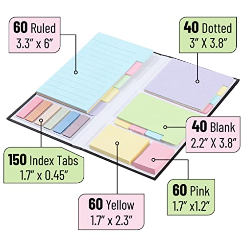 Mr. Pen- Sticky Notes Set, 820 Pack, Ruled - color: Pastel, size: 1 Set (Pack of 2)