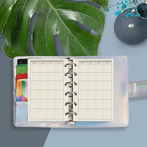 Planner Refill, Pocket Notebook, Month Tracker Binder Refills for 6 Holes Filofax/Personal Journal, 100Gsm Quality,45sheets/90pages A7 Refill, 4.84 x 3.23'', Harphia - color: Monthly Plan, size: A7