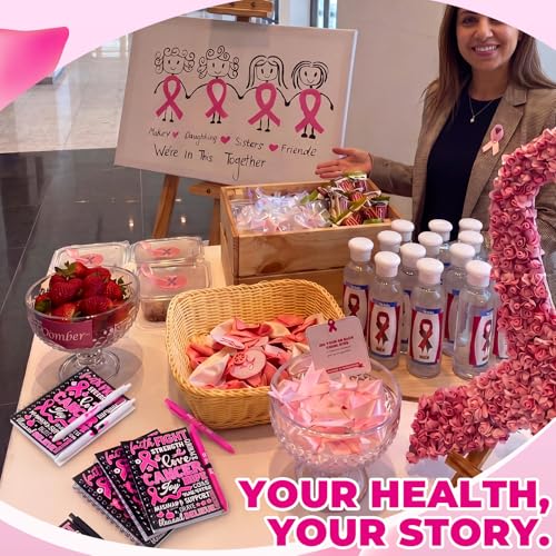 Resurhang 24 Pcs Breast Cancer Awareness Gifts Pink Ribbon Notebook Pen - style: Breast Cancer Awareness