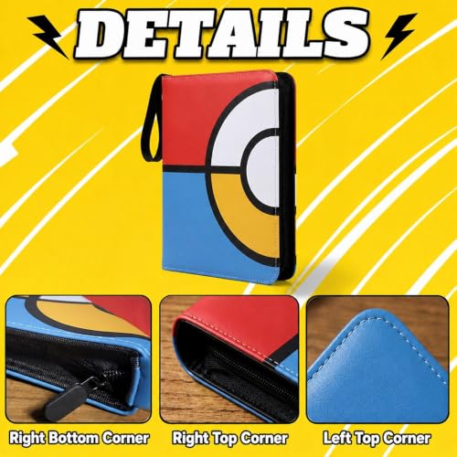 Card Binder, 4 Pocket 240 Card for Collectible Trading Card Albums - color: 240-BLUE-1