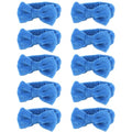 10 Pack Royal Blue Soft Spa Headbands Bulk for Women Girls - color: Dark blue