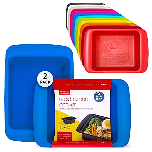 Rapid Ramen Cooker | Microwavable Cookware for Instant Ramen | BPA Free and Dishwasher Safe | Perfect for Dorm, Small Kitchen or Office | Blue, 2 Pack - color: Blue, size: 2 Pack Standard