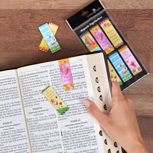 Christian Art Gifts Magnetic Scripture Bookmark Set for Friends - color: Whimsical Friends