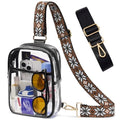 Clear Bag for Stadium Events, Clear Crossbody Sling Purse, 2 Straps - color: 1# Black-a, style: Style 1