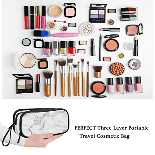 Fustylead White Marble Pencil Pen Case Office College School Large Storage High Capacity Bag Pouch Holder Box Organizer - color: White03 Marble