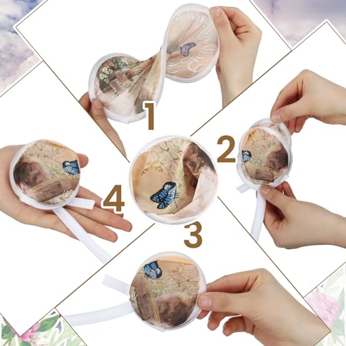 Tradder 50 Pcs Christian Church Fans Bulk Foldable Hand Fans, Stylish - style: Stylish