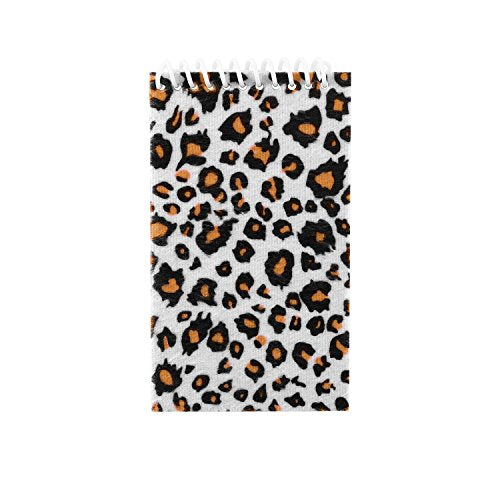 Super Z Outlet Multi-Color Assorted Plush Felt Animal Tiger Cheetah Print Design Spiral Bound Notebook Pads for Children Classroom, Party Favors, Note Paper (12 Pack)