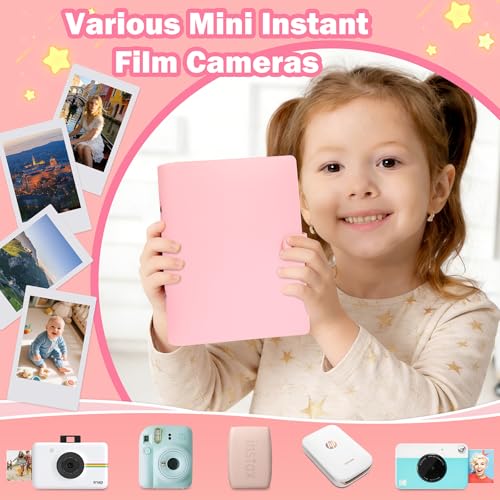 Ruibytree 320 Pockets Album for Instax Mini & Polaroid 2x3" Pictures, Pink - color: Pink