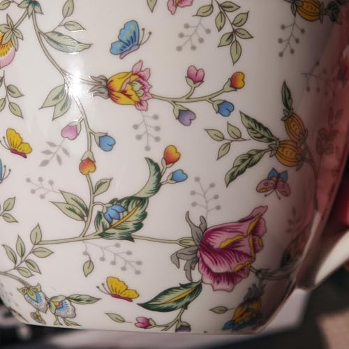 21 fl oz Lightweight Large Soup Mug with Lid Microwave Safe Bone China