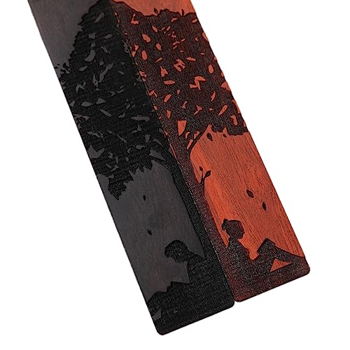 Couple Bookmarks for Men Women, Unique Wood Bookmark, Couple Gift for Men Women Boyfriend Girlfriend, Anniversary Gift (Reading Under The Tree) - style: Reading Under the Tree