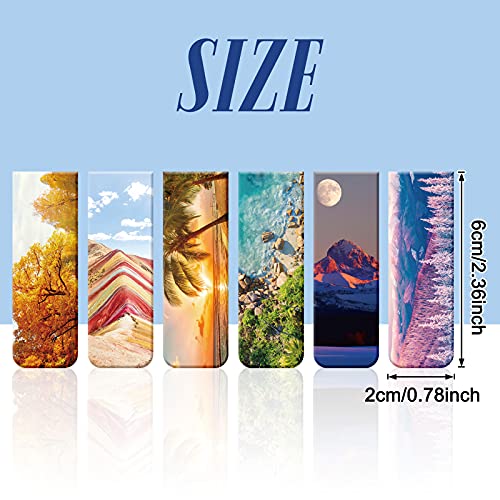 Tenare 12 Pcs Magnetic Bookmarks, 12 Style Magnet Markers Clips for Reading - style: Classic