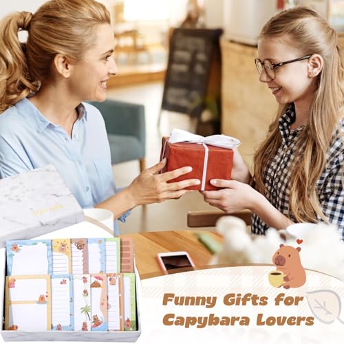 Chiisong 12 Pcs Capybara Sticky Notes Gifts Cute Sticky Notes - style: Capybara