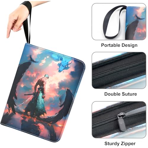 400 Pockets Zoro Card Binder, Portable Waterproof PU Storage Album,P690 - color: OP02-400, size: 4 Pocket