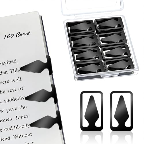 Spakon 100 Count Tin Mixed Metals Book Line Markers, Black - color: Black