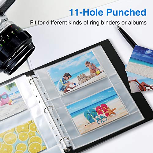 Sooez 30 Pack 4x6 Photo Sleeves for 3 Ring Binder, Hold 120 Pictures - size: 4x6" 2-Pocket