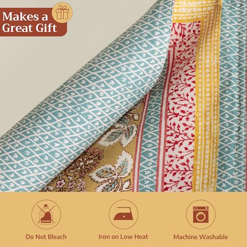 Maison d' Hermine Placemats Set of 4 Reusable 100% Cotton (13"x19") - color: 001 - Marquise, size: 13" X 19" (Pack of 4)