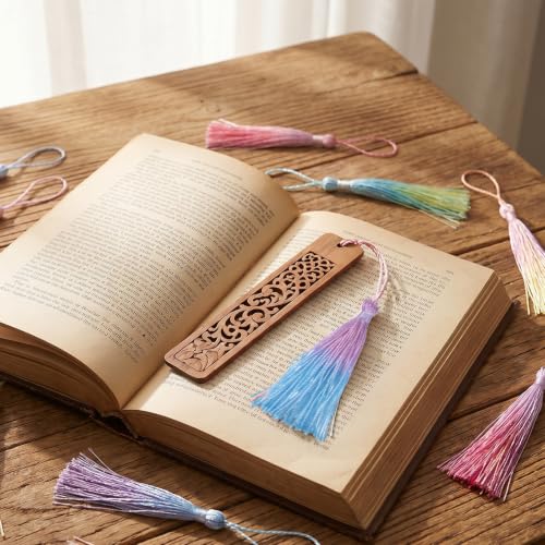 24 Pcs Mini Tassels Bookmark, 12 Colors