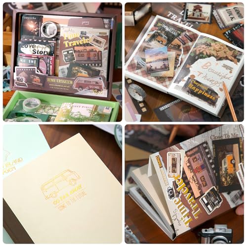 Scrapbook Supplies Kit, Vintage Junk journaling Supplies, Scrapbooking Kit - color: Time Traveler