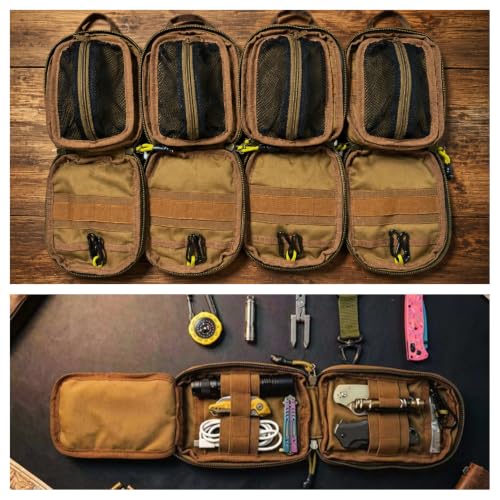 Roaring Fire Smolder Tactical EDC Organizer Pouch,Waxed Canvas Tool Bag