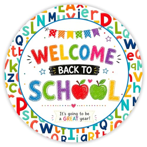 Back to School Stickers 60pcs, Welcome Back to School Round Sticker Labels for Teacher Gifts to Students, Classroom Rewards, First Day Treat Bags, Candy Bags, School Party Favors - style: Back to School