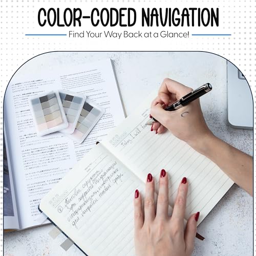 Essex Wares - 300 Pieces, 5 Morandi Colors, Transparent Sticky Notes Tabs - color: Morandi Colors