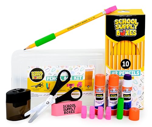 School Supply Boxes | K-5 Bundle (1 Box) | Back to School Essentials Kit for Students & Teachers | Includes Wide-Ruled Paper Products, Crayons, Markers, Colored Pencils, & More - color: K-5 Bundle, size: 1 Box