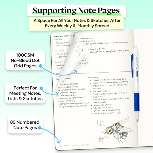 Roterunner Purpose Planner Notebook A5 5.8”x8.3” Undated 2026 Daily Weekly and Monthly Productivity Goal Setting Tool for Work Home ADHD Planner for Adults Self Care Journal (Tan Softcover) - color: Tan, size: A5 Softcover