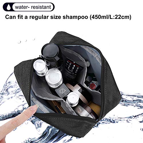 E-Tree Makeup Bag, Big Travel Make up Pouch, Zipper Large Cosmetic Brush Skin Care Case, Toiletry Bags for Traveling Women Man,Tech Electronic Organizer,Small Canvas Storage for Personal Items,Black - color: Black, style: 8.2" X 3.1" X 6.3"