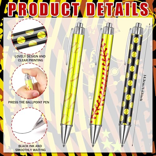 Resurhang 12 Sets Yellow Softball Notebook Gifts 5.5 x 4.3'' Softball Spiral Notebook Ballpoint Pens for Coaching Supplies Coach Gifts Team Party Players Sports Lover - style: Yellow Football