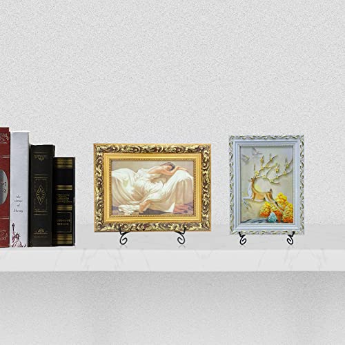 SVENJBB Black Metal Plate Stand, 12 Inch Display Holder, Small Plate Display Stand for Cookbook, Picture Frame, Photo, Decorative Items (1 Pack)