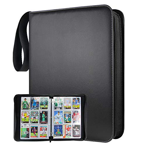 9-Pocket TONESPAC Portable Trading Cards Binder, Holds 900 Cards, Orange - color: Black