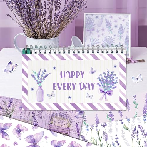 24 Sheets Lavender Scrapbook Paper 12''×12'' Double-Sided Pattern Paper