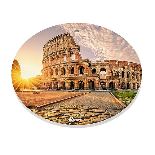 Rome Christmas Ornaments Italy Europe Souvenir,Xmas Tree Hanging Ornaments Ceramic Keepsake