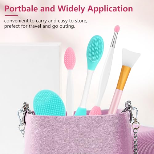 Yokilly Silicone Face Scrubber Kit: Exfoliator Blackhead Skin Care Tool - color: 5 Piece Kit