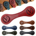 MOTEERLLU Personalized Magnetic Leather Bookmark,Initial,Red-V - style: Red-V