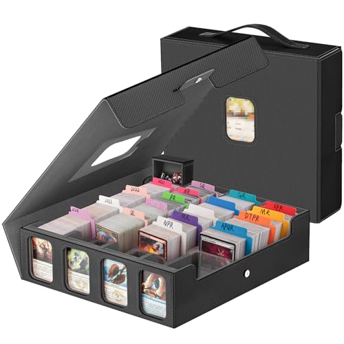 Gomyrod 4 Row 3200+ Trading Card Storage with Commander Display [US Patent] - color: Black/Grey, size: 3200+