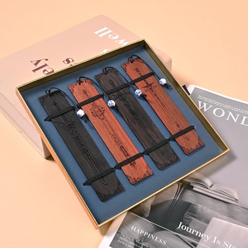 ZQZYMXQ 4Pcs Sword Bookmark, Cool Bookmarks for Men, Gifts for Book Lovers Men (Sword Set) - style: Sword Set