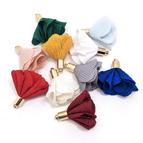 100Pcs Suede Handmade Mini Tassels, Colorful Earring Tassels Assorted Colors Randomly (22) - color: 22